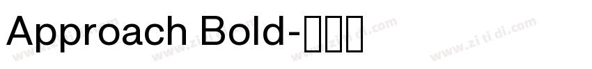 Approach Bold字体转换